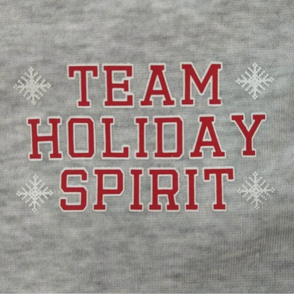 Wondershop Family Matching Cat “Team Holiday Spirit” Gray Pajamas Sweatshirt NEW